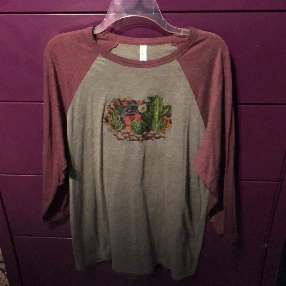 NWOT “Cactus Garden” baseball tee